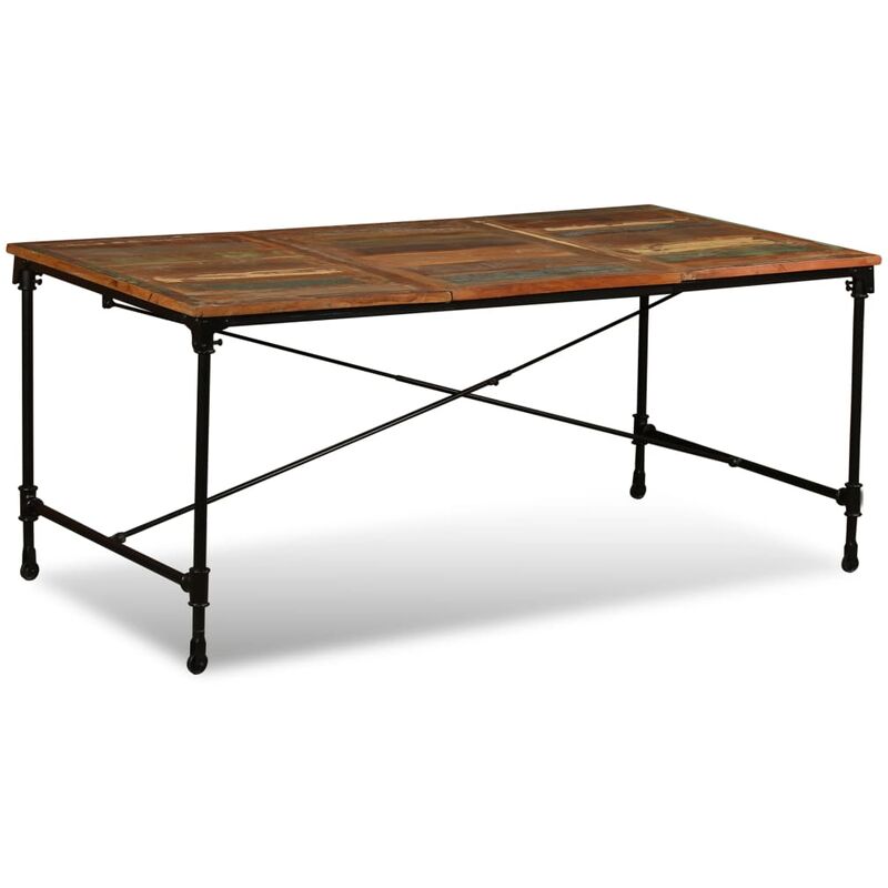 

Mesa de comedor de madera maciza reciclada 180 cm - Marrón