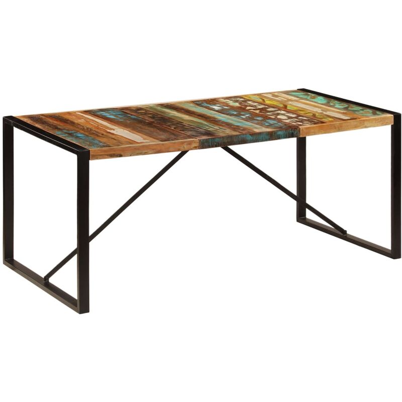 

Mesa de comedor de madera maciza reciclada 180x90x75 cm