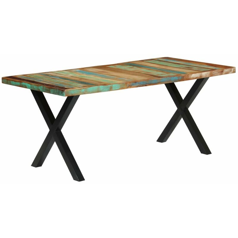 

Happyshopping - Mesa de comedor de madera maciza reciclada 180x90x76 cm
