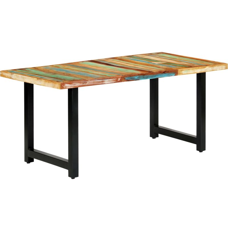 

Mesa de comedor de madera maciza reciclada 180x90x76 cm