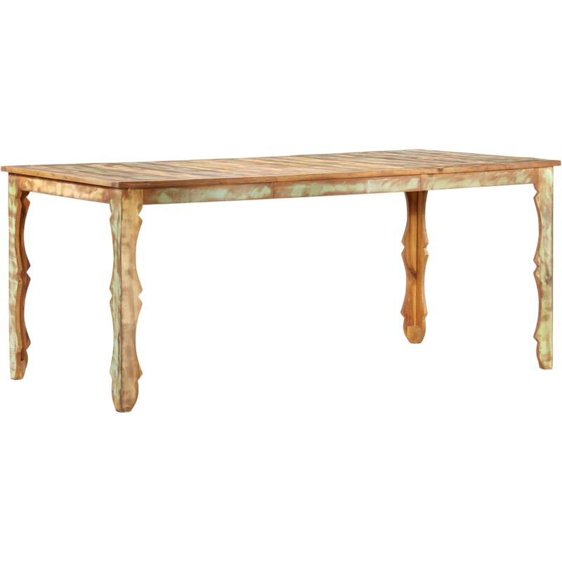 

Mesa de comedor de madera maciza reciclada 180x90x76 cm - Marrón