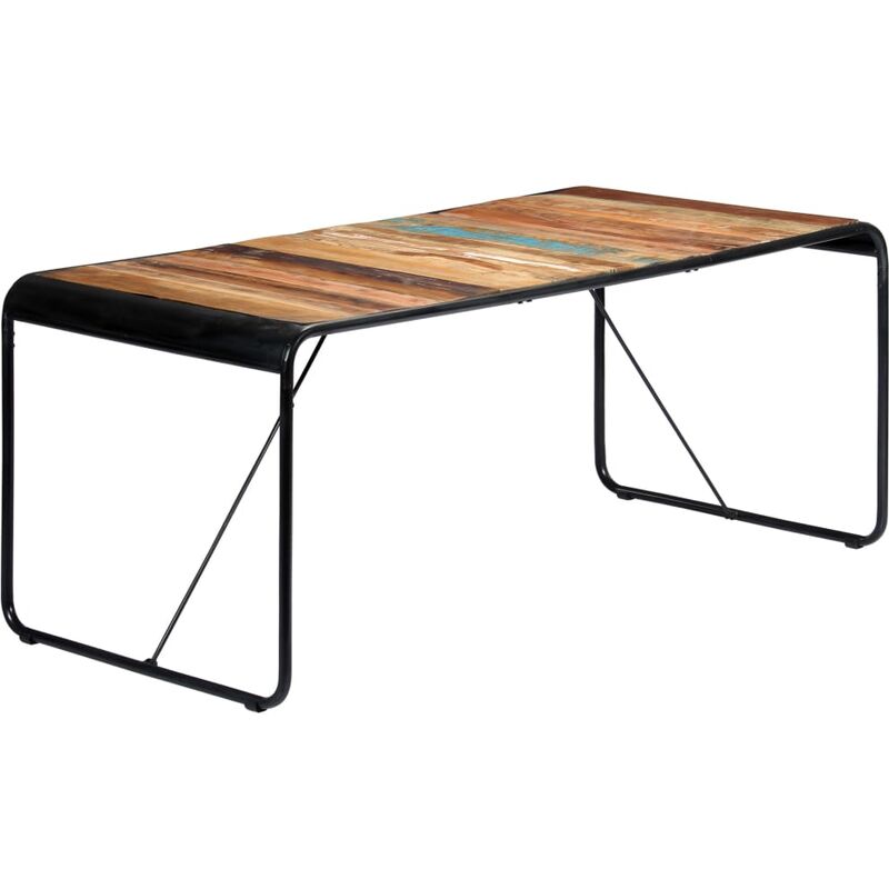 

vidaXL Mesa de Comedor de Madera Maciza Reciclada 180x90x76 cm - Multicolor