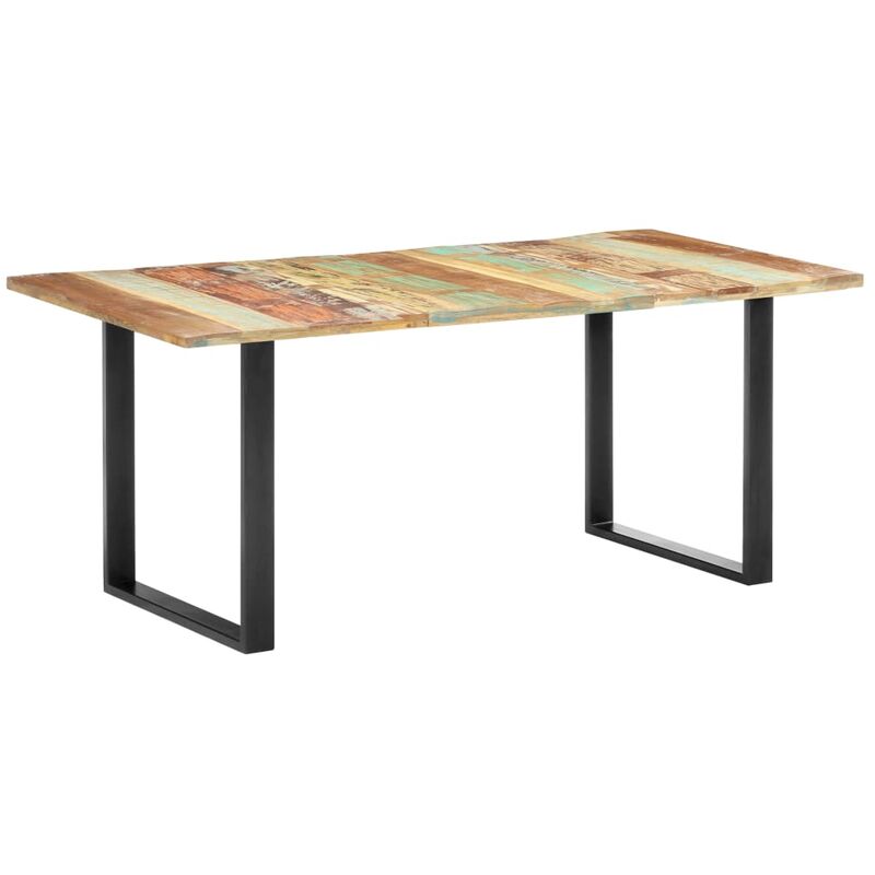 

vidaXL Mesa de Comedor de Madera Maciza Reciclada 180x90x76 cm - Multicolor