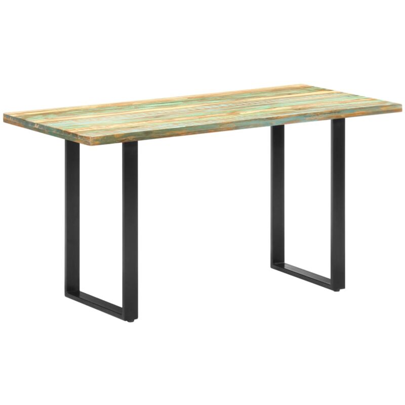 

vidaXL Mesa de Comedor de Madera Maciza Reciclada 140x70x76 cm - Multicolor