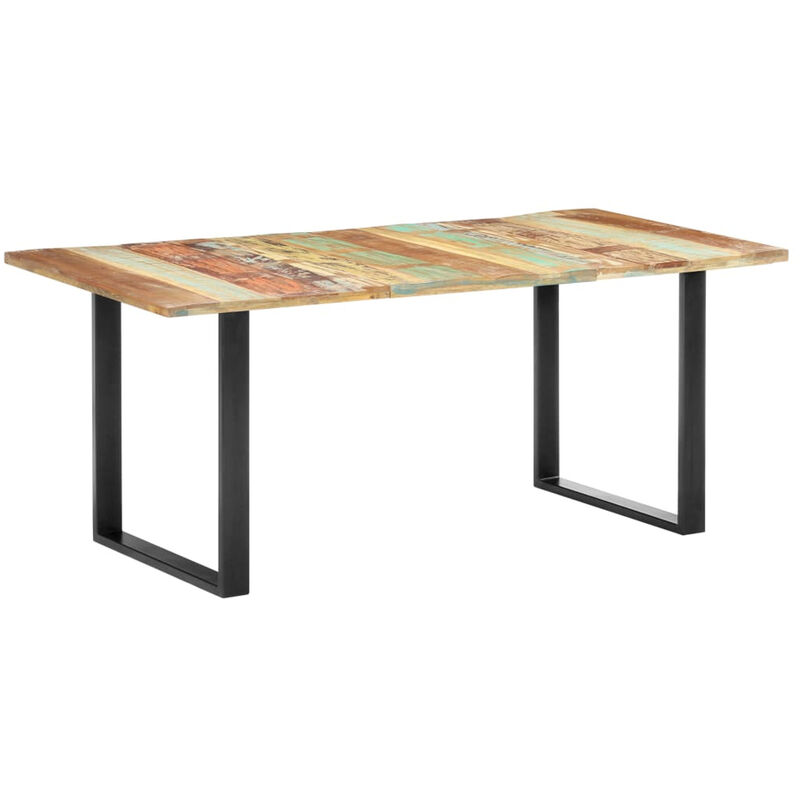 

Mesa de comedor de madera maciza reciclada 180x90x76 cm