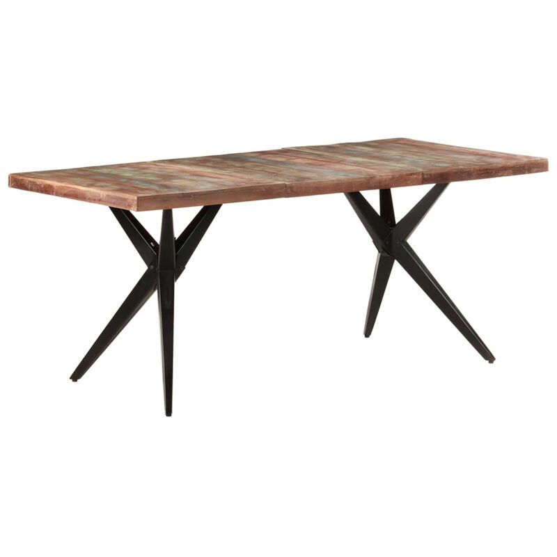 

Mesa de comedor de madera maciza reciclada 180x90x76 cm