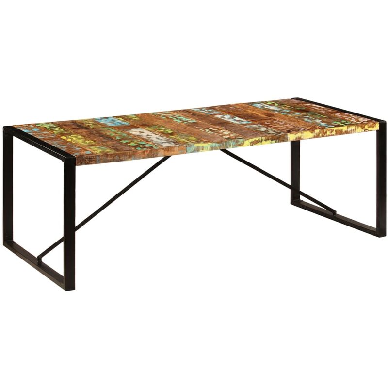 

BHD - Mesa de comedor de madera maciza reciclada 220x100x75 cm