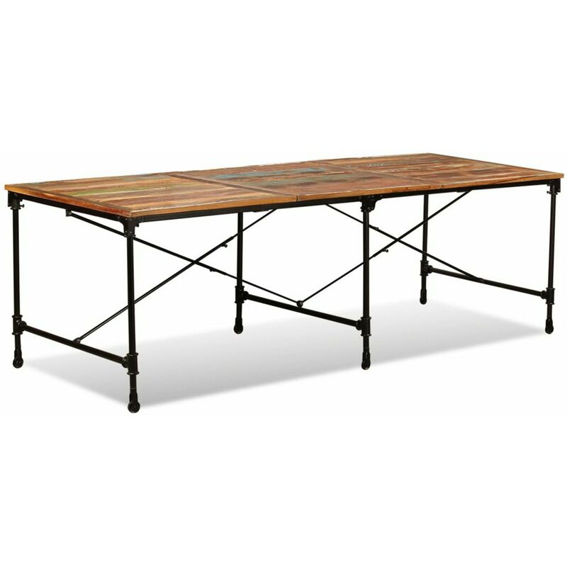 

Happyshopping - Mesa de comedor de madera maciza reciclada 240 cm