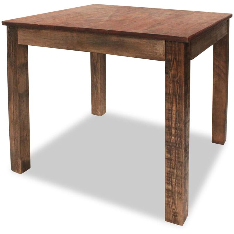 

Mesa de comedor de madera maciza reciclada 82x80x76 cm - Marrón