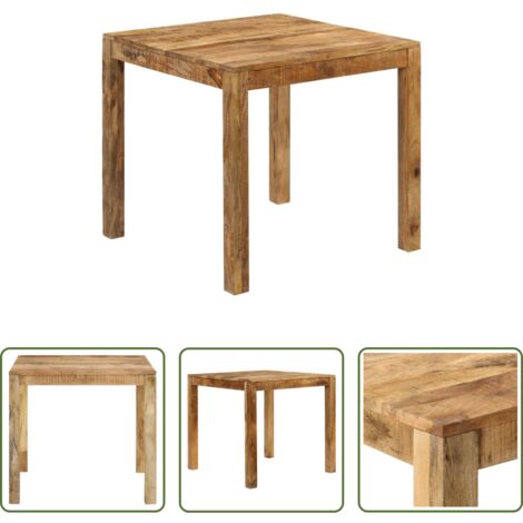 Mesa de comedor de mango -  Mesa de comedor de madera maciza de mango 82x80x76 cm