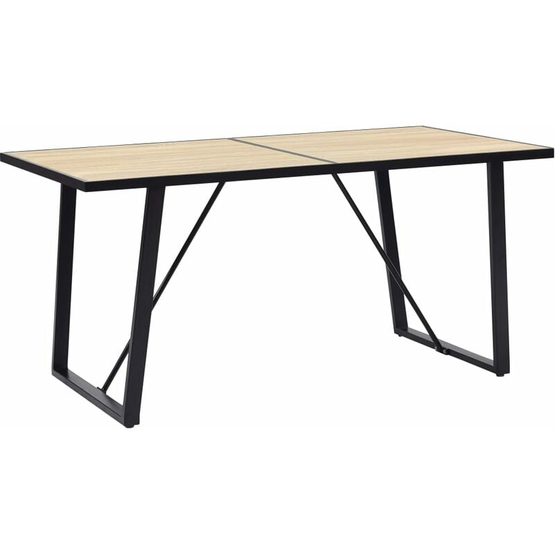 

Mesa de comedor de MDF color roble 160x80x75 cm