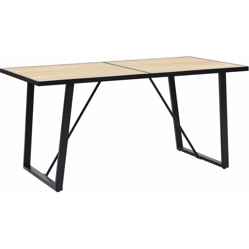 

Mesa de comedor de MDF color roble 160x80x75 cm - Marrón