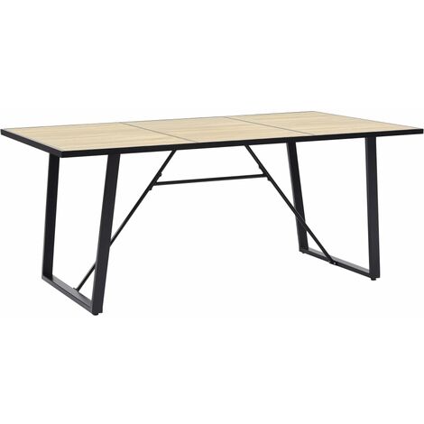Mesa de comedor de MDF color roble 200x100x75 cm vidaXL
