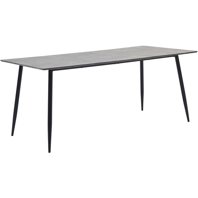 

Happyshopping - Mesa de comedor de MDF gris 180x90x75 cm