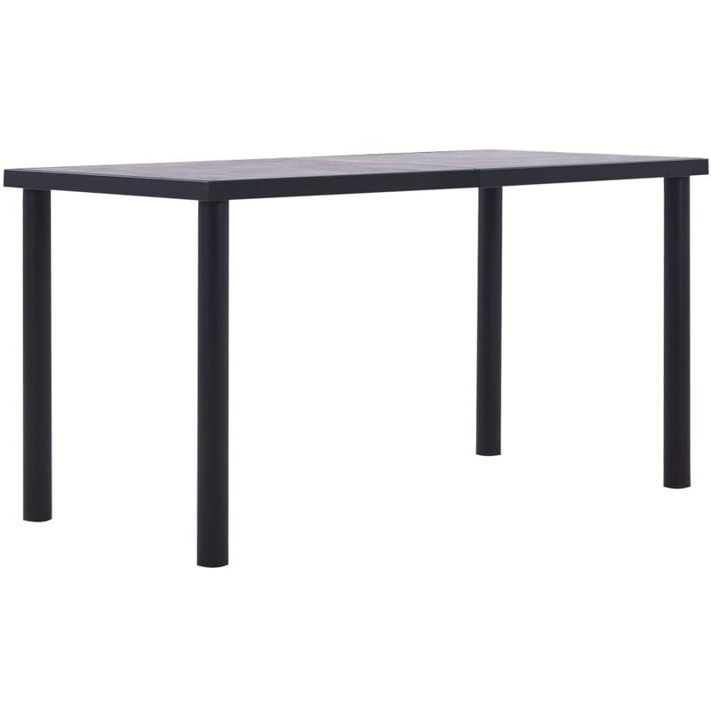 

BHD - Mesa de comedor de MDF negro y gris hormigón 140x70x75 cm