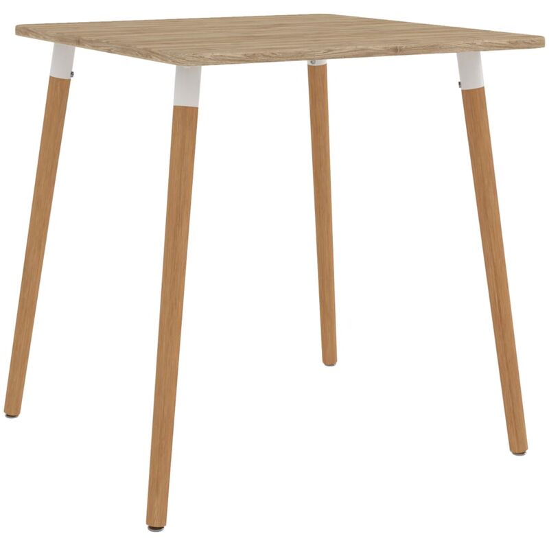 

Mesa de comedor de metal 80x80x75 cm - Marrón