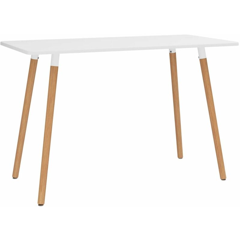 

Mesa de comedor de metal blanco 120x60x75 cm