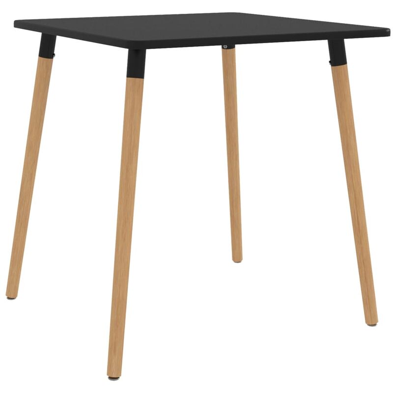 

vidaXL Mesa de Comedor de Metal Negro 80x80x75 cm - Negro