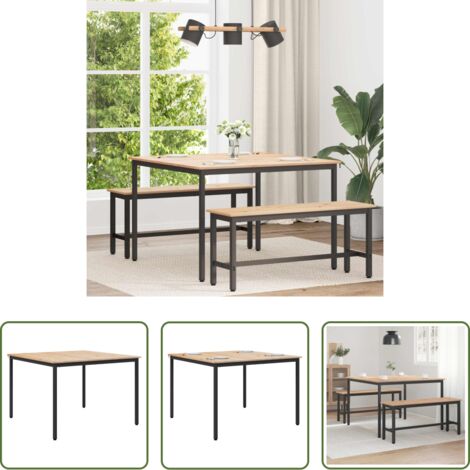 Mesa de comedor de pino -  Mesa de Comedor Natural 110 x 110 x 75 cm Madera de pino macizo