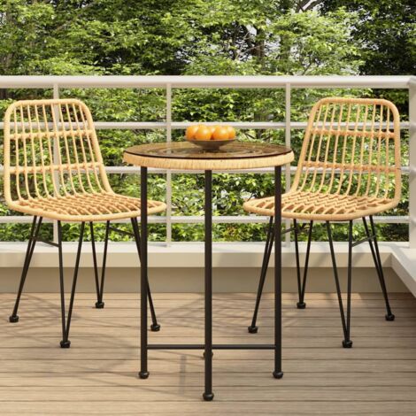 Mesa de comedor de vidrio templado y acero 55 cm vidaXL