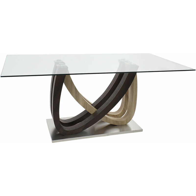 

BHD - Mesa de Comedor DKD Home Decor Cristal Acero Inoxidable Madera MDF (180 x 90 x 76 cm)