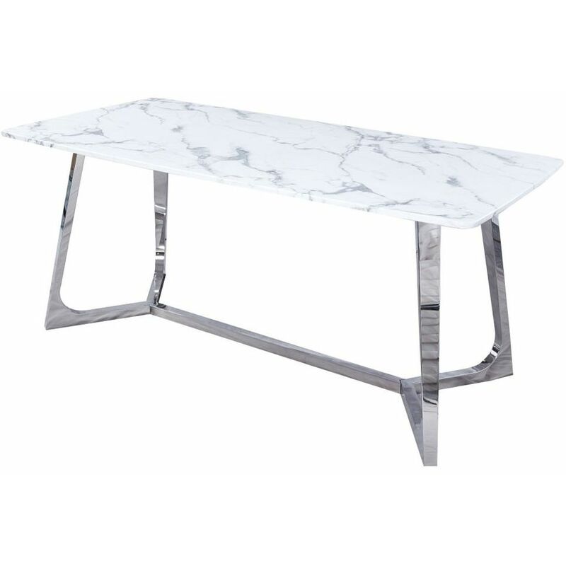 

BHD - Mesa de Comedor DKD Home Decor Mármol Acero (180 x 90 x 76 cm)