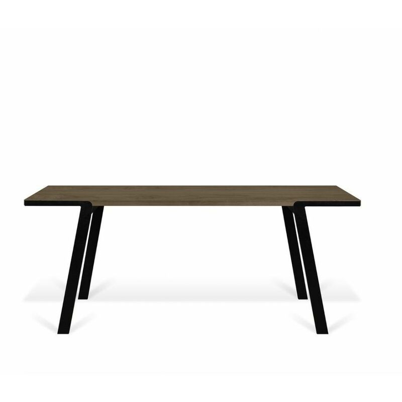 

Mesa de comedor DRIFT nogal y negro, 180 x 91 x 75 - nogal y negro