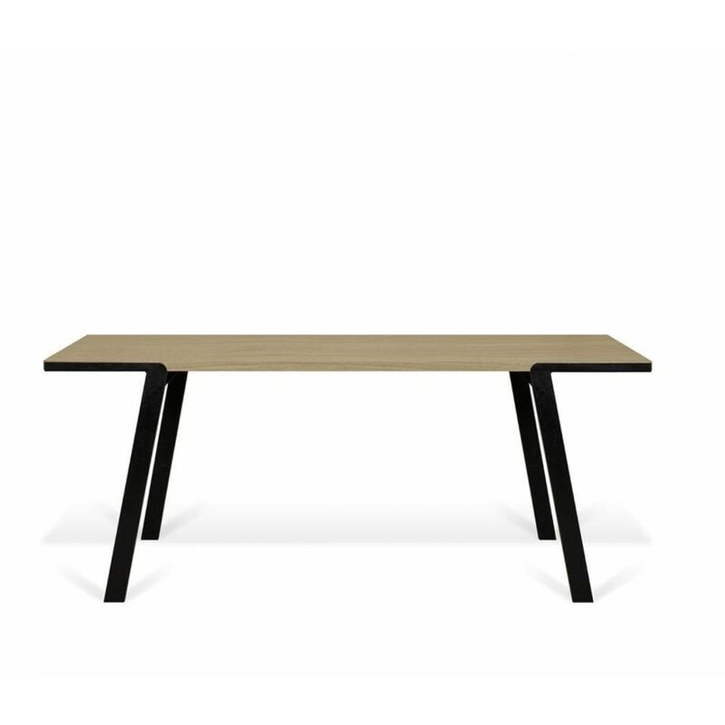 

Mesa de comedor DRIFT roble claro y negro, 180 x 91 x 75 - roble claro y negro