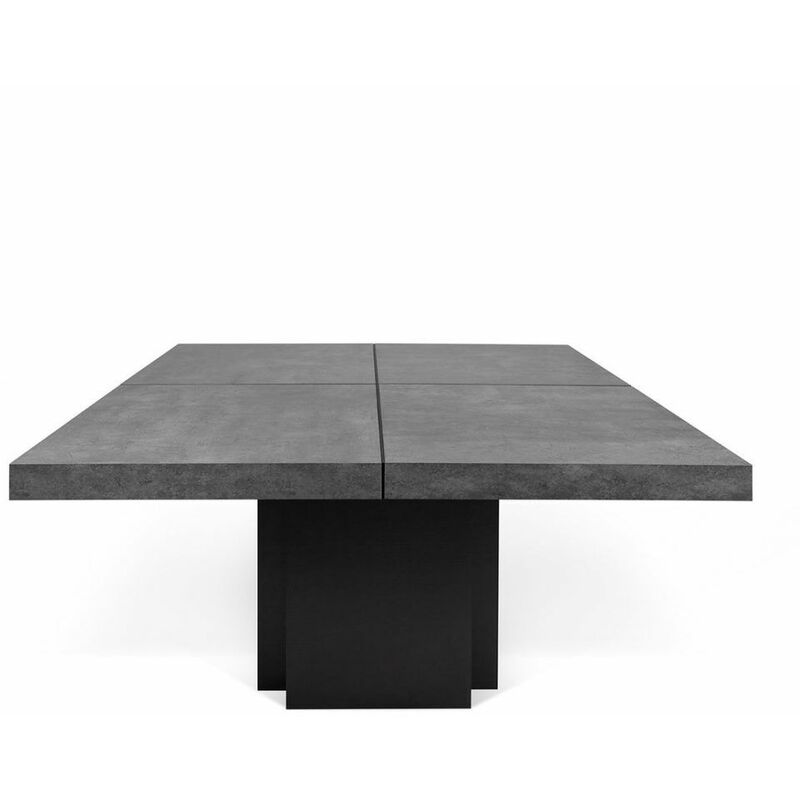 

Mesa de comedor DUSK 130 hormigón y negro, 130 x 75 x 130 - hormigón y negro