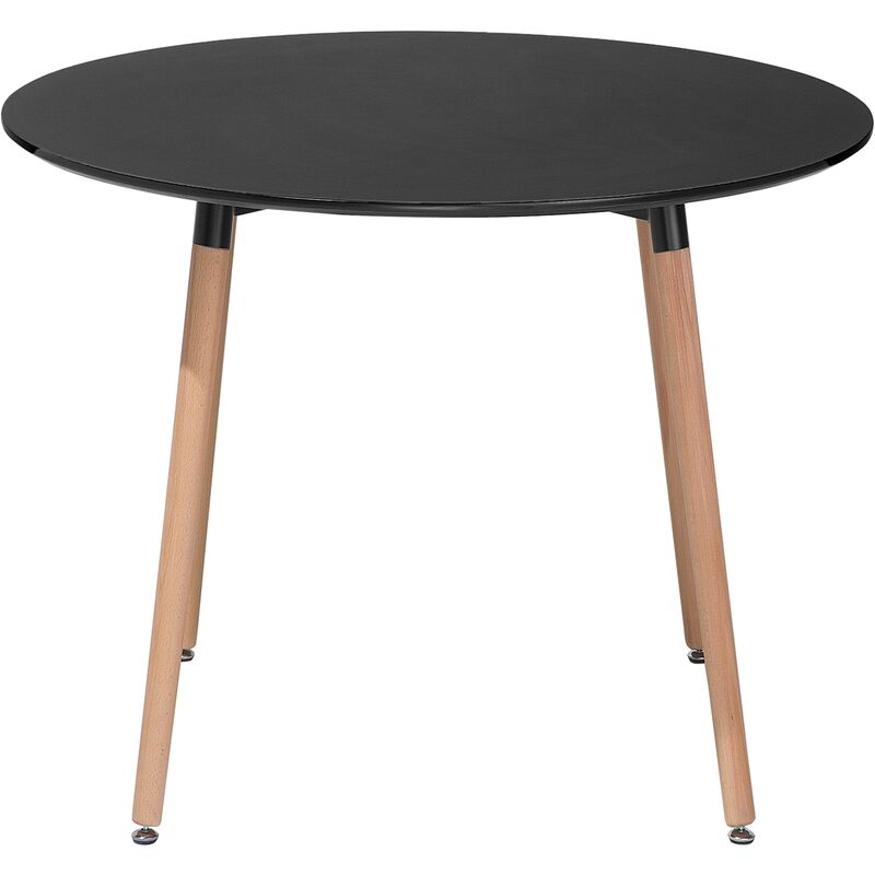 

Beliani - Mesa de comedor en madera 90 cm negra BOVIO