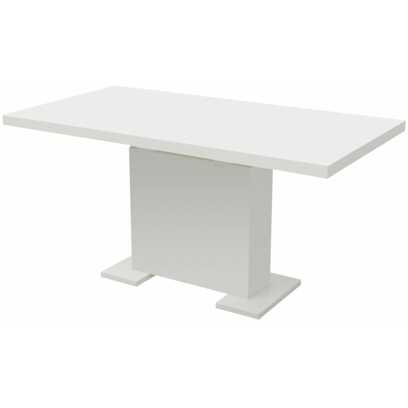

BHD - Mesa de comedor extensible blanco brillante