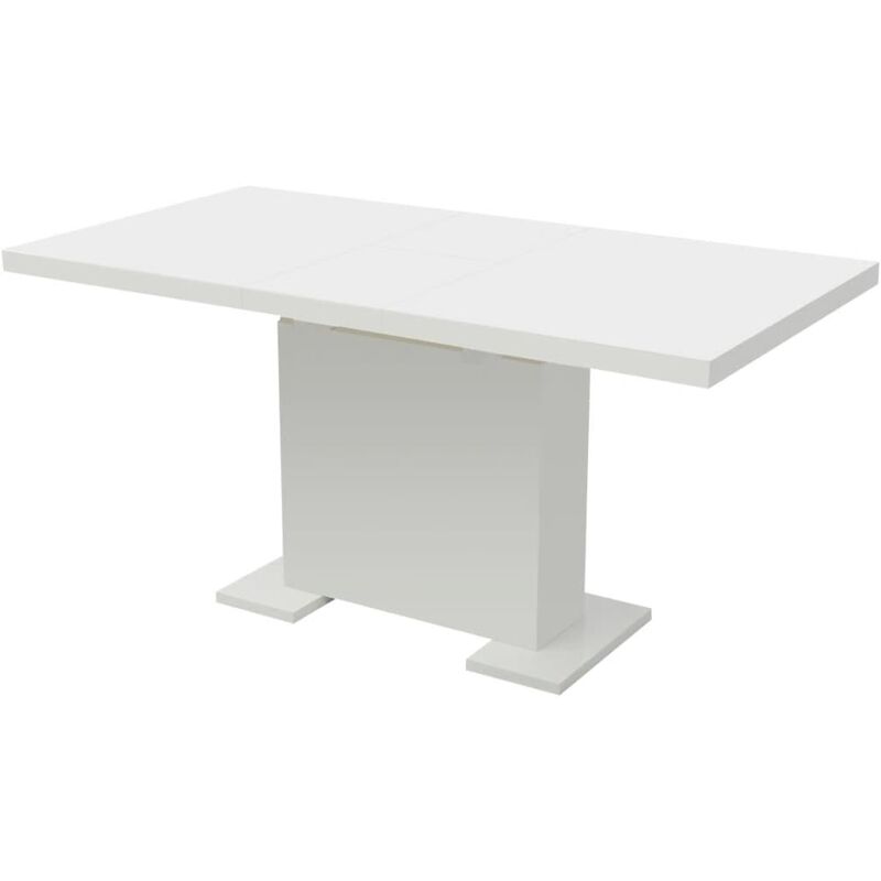 

Mesa de comedor extensible blanco brillante - Blanco