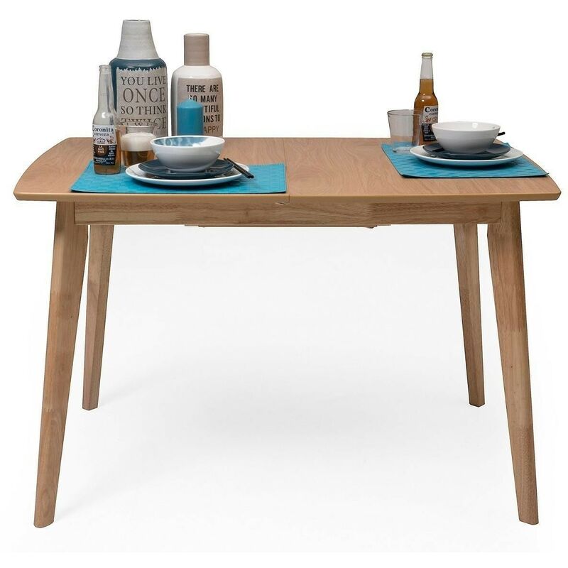 

Mesa de comedor extensible de diseño nórdico MELAKA roble