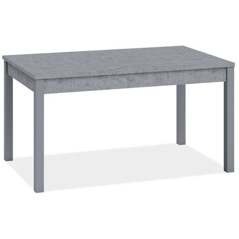 Mesa de comedor extensible en gris cemento en madera de melamina cm 80x120 - 160