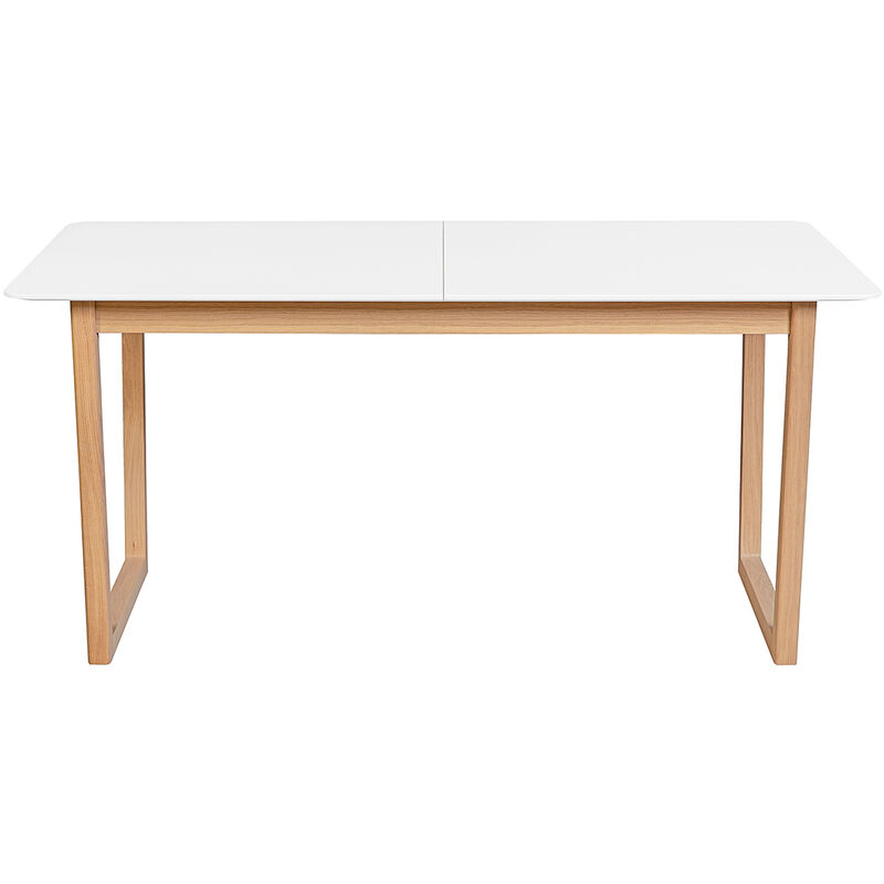 

Mesa de comedor extensible madera clara y blanco L160-240 cm LAHO