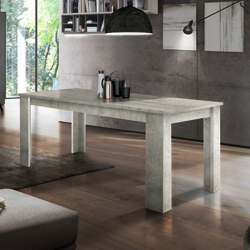 

Mesa de comedor extensible moderna 140-190x90cm Jesi Gris