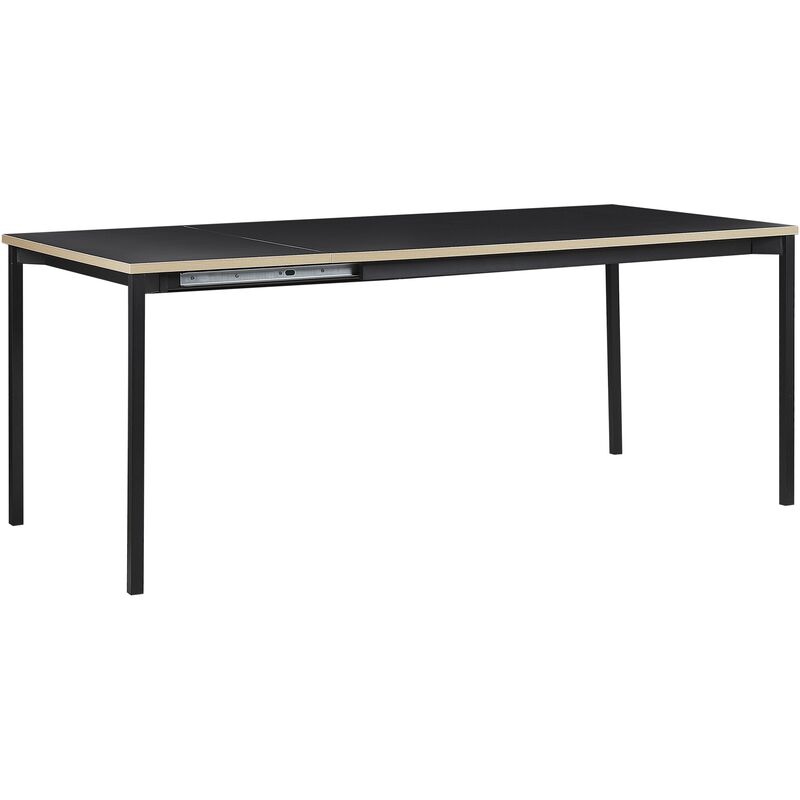 

Mesa de comedor extensible negra 140/190x90 cm AVIS