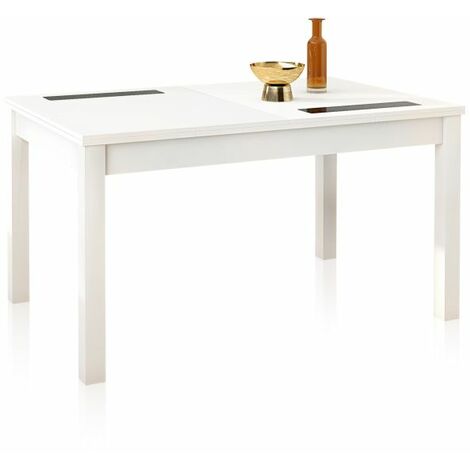 Mesa de comedor extensible Nuka Blanco 140–180cm (ancho) x 75cm (alto)
