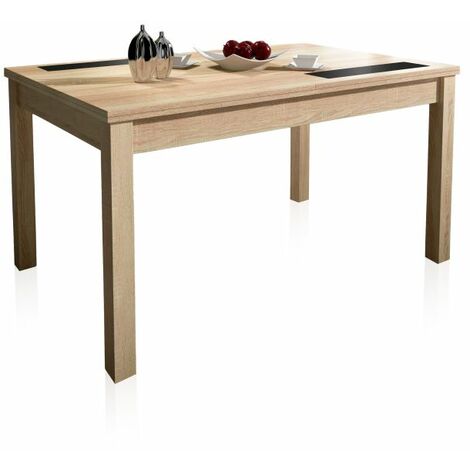Mesa de comedor extensible Nuka Cambria 140–180cm (ancho) x 75cm (alto)