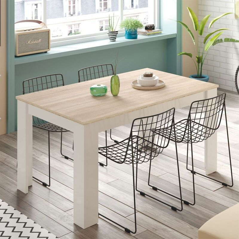 

Mesa comedor extensible KENDRA blanco Artik roble Canadian