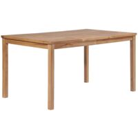 Mesa de comedor exterior de madera maciza de teca 150x90x77 cm