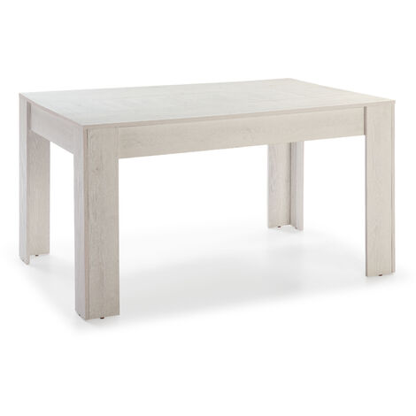 Mesa de Comedor Fija Kloe 140 cm (Largo) x 90 cm (Ancho) x 76 cm (Alto), Acabado Color Blanco