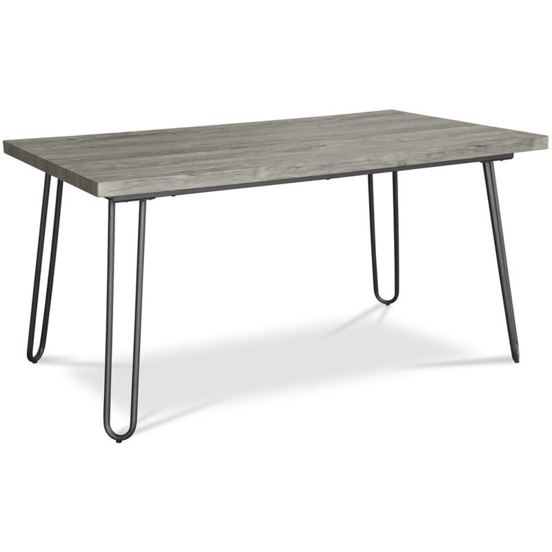 

Mesa de comedor Hairpin 150x90 - Madera y metal Gris