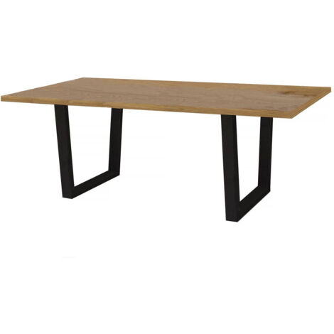 Mesa de Comedor "Hollywood" Roble / Negro - 200 x 100 x 76 cm