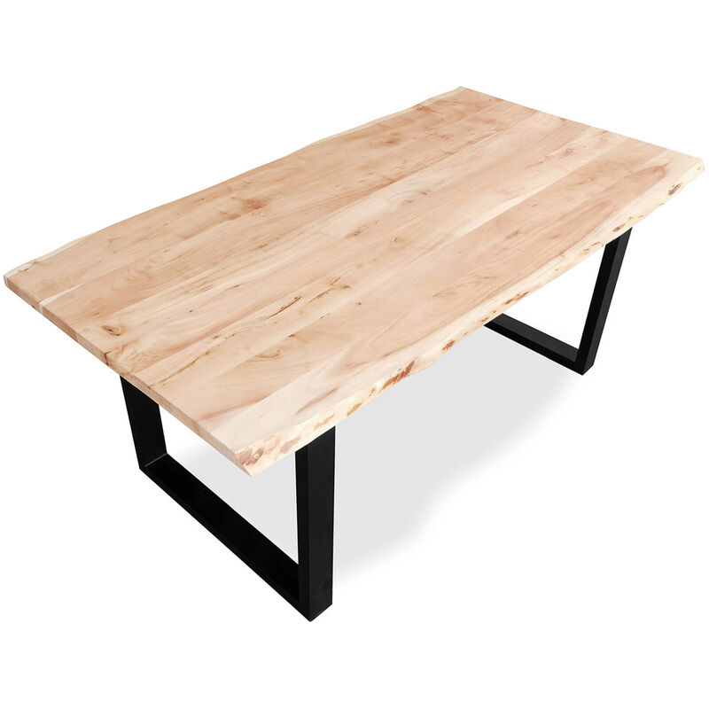 Mesa de comedor industrial de madera maciza - 160cm - Dingo Madera