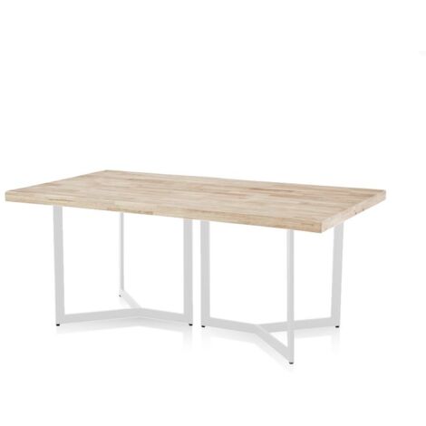 Mesa de comedor Jokul 150 Blanco - Roble 90cm (ancho) x 76cm (alto)