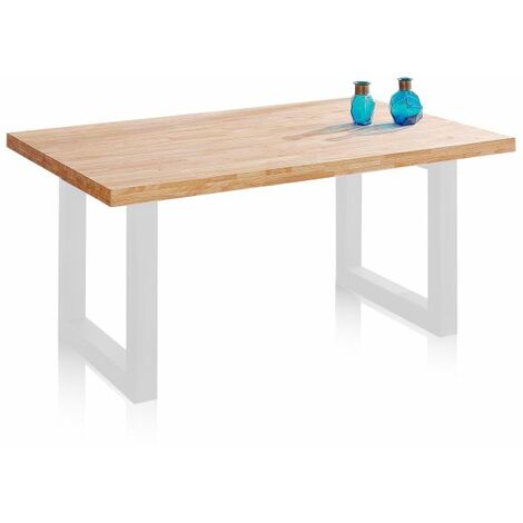 Mesa de comedor Loft 160 Roble salvaje - Blanco 160x100