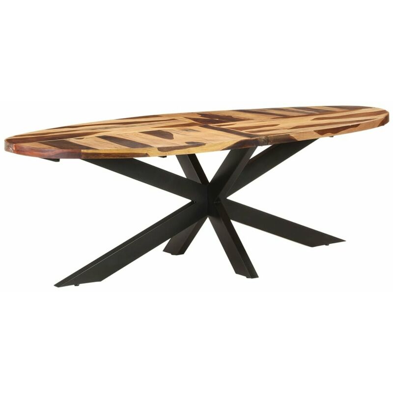 

Happyshopping - Mesa de comedor madera acacia y acabado sheesham 240x100x75 cm