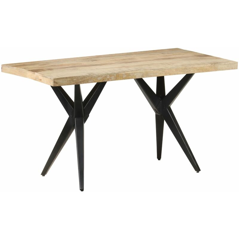 

BHD - Mesa de comedor madera de mango rugosa 140x70x76 cm