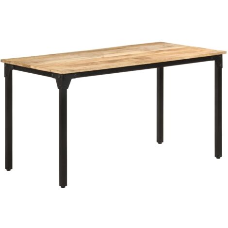 Mesa de comedor madera de mango rugosa 140x70x76 cm